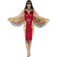 Uk 8-10 Red Ladies Egyptian Goddess Costume