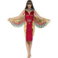 uk 8 10 red ladies egyptian goddess costume