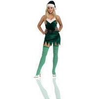 Uk 6-8 Ladies Elf Costume