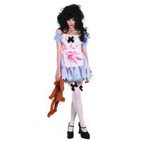 Uk 10-14 Ladies Zombie Girl Costume