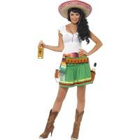 Uk 8-10 Ladies Tequila Shooter Girl Costume