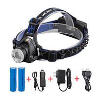 U\'King ZQ-X811B#2-US CREE XML T6 LED Zoomable 2000LM Headlamp Headlight Bicycle Light for Camping Hiking