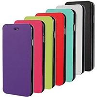 ultrathin solid color pu leather full body case for iphone 55s assorte ...