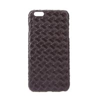 Ultrathin Lightweight Plastic Fashion Shell Case Protective Back Cover for iPhone 6 Plus Quilt Rhombus Brown