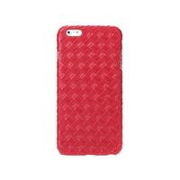 Ultrathin Lightweight Plastic Fashion Shell Case Protective Back Cover for iPhone 6 Plus Quilt Rhombus Red