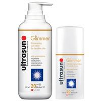 Ultrasun Sensitive Glimmer SPF20 100ml & 400ml Duo