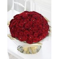 ultimate 100 grand prix rose hand tied