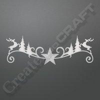 ultimate crafts let every day be christmas reindeer flourish border di ...