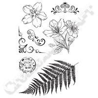 Ultimate Crafts L\'aquarelle Stamp 4x6 - Fern, Flowers and Flourishes 400388