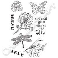 Ultimate Crafts L\'aquarelle Stamp 4x6 - Spread your Wings 400386