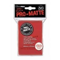 ultra pro matte red 50 trading card sleeves 12 packs