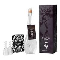uluvka vodka 70cl friendship love pleasure 2 shot glass gift pack