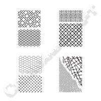 Ultimate Crafts Background Textures Stamps - Includes Starry Mosaic, Wire, Oil, Checker, Chicken and Jewelled Lattice 373231