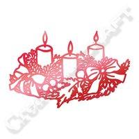 Ultimate Crafts Let Every Day Be Christmas - Wreathed Candles Hot Foil Stamp 407375