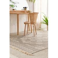 Ulla 5x7 Bandana Grey Printed Rug, GREY