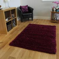 Ultra Soft Vibrant Purple Non Shed Shaggy Rug - Ontario 160cm x 220cm (5ft3\