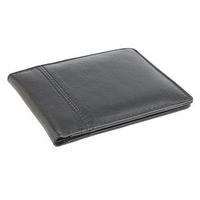 ultra slim rfid protection wallet black leather