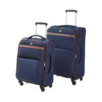 Ultra Lightweight Wheeled Suitcases, set of 2, Navy, Polyester/Aluminium