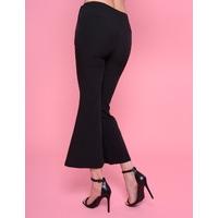 ULTRA - Black Flared Central Slit Trousers