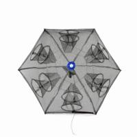 Umbrella style Portable Foldable Fishing Trap Cast Net Shrimp Cage with 12 Holes
