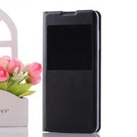 UMI C1 PU Mobile Phone Leather Ultra Slim Case Cover Single View Window Protective Shell with Stand Black