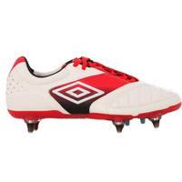 Umbro Geometra Pro-A SG Football Boots (White-Red)