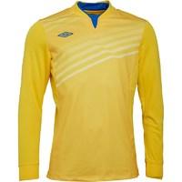 Umbro Mens Graphic Knit Long Sleeve Shirt Yellow/Royal