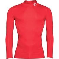 Umbro Mens Compression Baselayer Mock Neck Top Vermillion