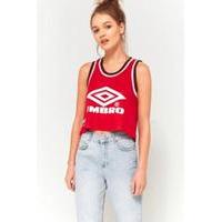 umbro red logo tank top red