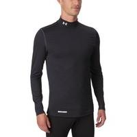 Under Armour ColdGear Fitted Mock First Layer Compression Top Long Sleeved Polo Neck for Men To Protect Against Cold Black XL