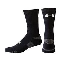 Under Armour HeatGear Trainer Crew Socks (3-Pack) - Black, Large