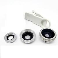 universal clip lens wide angle macro fisheye lens silver