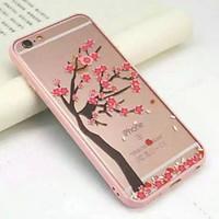 Under A Cherry Tree Full of Acrylic Transparent Wrapping Soft Cases for iPhone 7 7 Plus 6s 6 Plus SE 5s 5