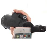 Universal Phone Photo Camera Lens 10 * 40 Telescope Monocular with Clip Low-light-level Night Vision for iPhone 6 6S Plus Samsung Smartphone