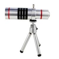 Universal 18X Zoom Phone Telephoto Camera Lens with Mini Tripod for iPhone and Android Smartphone Photography Accessory
