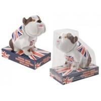 Union Jack Nodding Bulldog On Printed Tray