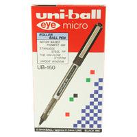 Uniball Micro Eye 0.2mm Black Ub150 - 12 Pack
