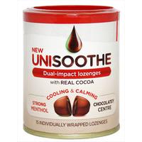 Unisoothe Dual Impact Lozenges - Strong menthol and Chocolatey Centre