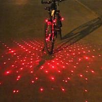 UNGROL Bike Light Red Babysbreath Design 1 Laser Module 6 LED 6 Flash Mode Black Bike Warning Laser Light