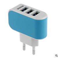 Universal 3Ports LED EU Plug for iPhone/iPad Samsung Huawei Xiaomi and Other Cellphones(5V 3.1A)