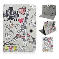 Universal 7 inch tablet PC Cute Cartoon Pattern leather case magnetic smart case