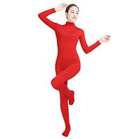 Unisex Lycra Spandex Unitard Mock Neck Long Sleeves Full Foot Elastane Bodysuit Costume