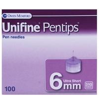 Unifine Pentips Pen Needles 6mm