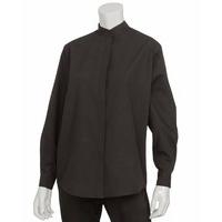 Uniform Works W200-BLK-M Ladies Mandarin Shirt, Medium, Black