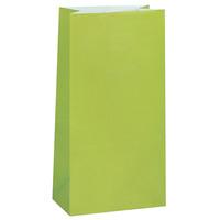 Unique Party Paper Party Bags - Lime Green