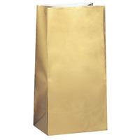 unique party paper party bags metallic gold