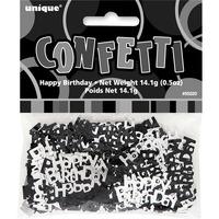 Unique Party Black Confetti - Birthday