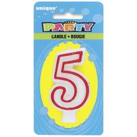 Unique Party Deluxe Number Candle - 5