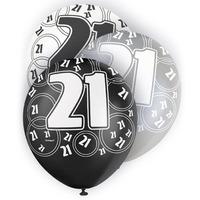 Unique Party 12 Inch Latex Balloon - 21 Black