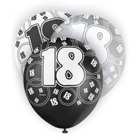unique party 12 inch latex balloon 18 black